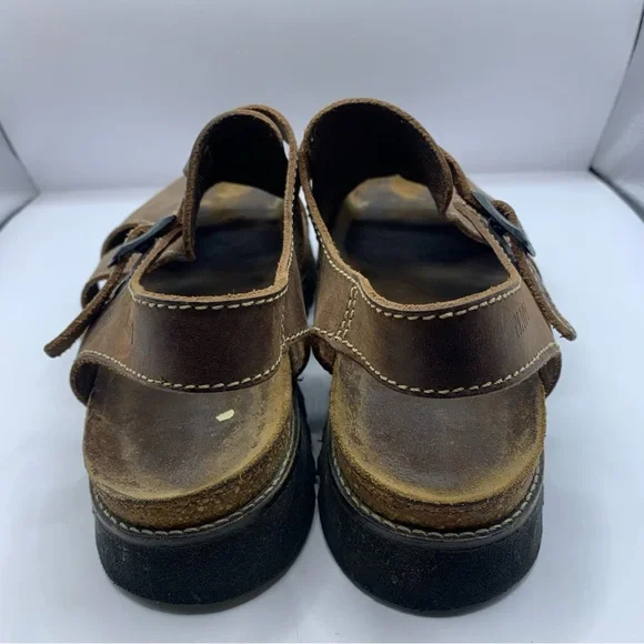 NAOT vintage fishermen open toe grandma core size 9-9.5 brown leather slingback - Picture 5 of 8